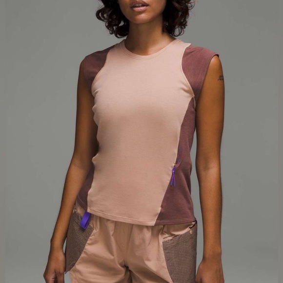lululemon athletica Tops - LULULEMON Cap Sleeve Hiking Brown Top EUC